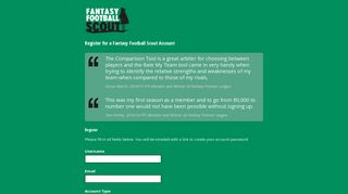 Sign Up - Fantasy Football Scout