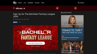 Sign Up for The Bachelor Fantasy League 2019! | The Bachelor