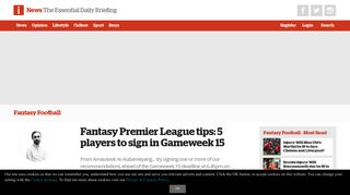Fantasy Premier League tips: 5 players to sign in Gameweek 15 - iNews