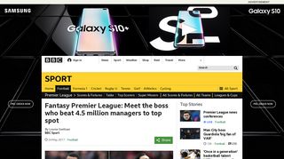 Fantasy Premier League: Meet the boss who beat 4.5 million ... - BBC