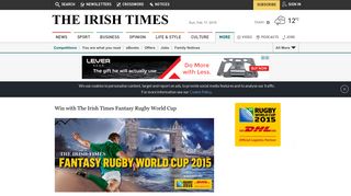 Win with The Irish Times Fantasy Rugby World Cup The Irish Times