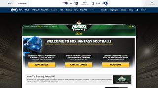 FOX Sports Fantasy Football - Sign Up to Play Fantasy Football