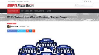 ESPN Introduces Global Fantasy Soccer Game - ESPN MediaZone U.S.