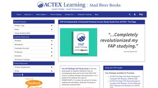 SOA FAP Course and Modules Study Guide - Actex