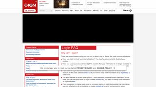 Login FAQ & Help - Customer Support - IGN - IGN Entertainment