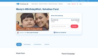Mesty's #BirthdayWish, Sehatkan Farel - WeCare.id