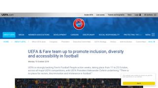 UEFA & Fare team up to promote inclusion, diversity and accessibility ...