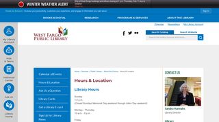 Hours & Location | West Fargo, ND - West Fargo Public Library