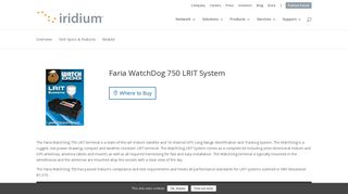 Faria WatchDog 750 LRIT System | Iridium Satellite Communications