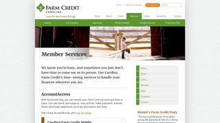 Carolina Farm Credit - Member Services - Account Management ...