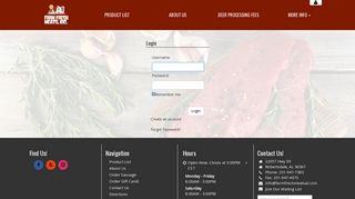 Farm Fresh Meats - Login
