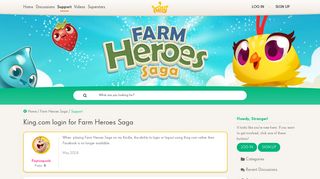 King.com login for Farm Heroes Saga — King Community
