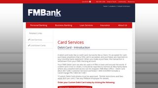 Card Services - Farmers and Merchants Bank (Baldwyn, MS)