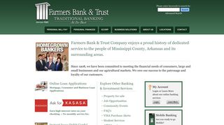 Farmers Bank & Trust - Blytheville, Arkansas - Home