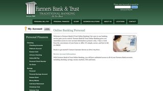 Farmers Bank & Trust - Blytheville, Arkansas - Online Banking Personal