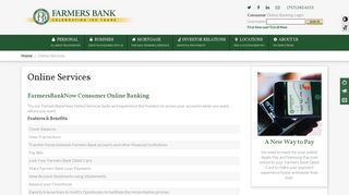 Online Services | Farmers Bank