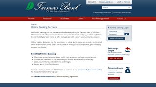 Online Banking Services - Farmers Bank of Northern Missouri
