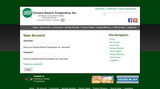 User account | Farmers Electric Cooperative, Inc.
