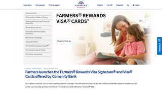 Farmers® Visa® Rewards Cards | News From ... - Farmers Insurance