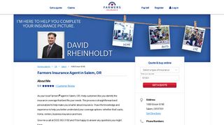 David Rheinholdt - Farmers Insurance Agent in Salem, OR