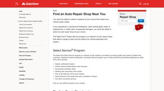Select Service Repair Shops – State Farm®