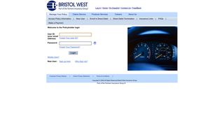 Login - Bristol West Insurance