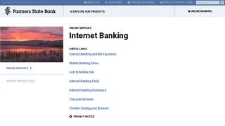 Secured Internet Banking | Farmers State Bank