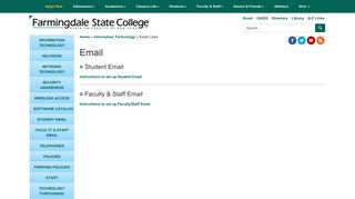 Email Links - Farmingdale State College