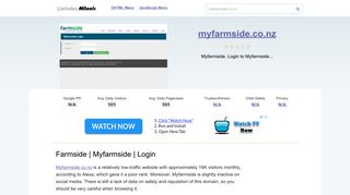 Myfarmside.co.nz website. Farmside | Myfarmside | Login.