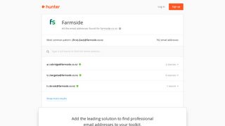 Farmside - email addresses & email format • Hunter - Hunter.io