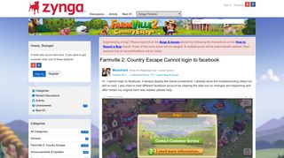 Farmville 2: Country Escape Cannot login to facebook - Zynga Forums