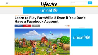 Can You Play FarmVille 2 Without a Facebook Account? - Lifewire