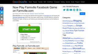Now Play Farmville Facebook Game on Farmville.com - QuickOnlineTips
