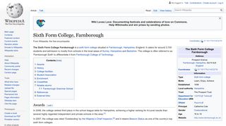 Sixth Form College, Farnborough - Wikipedia