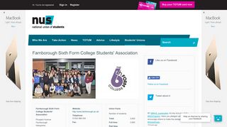 Farnborough Sixth Form College Students' Association - NUS