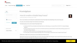 How do I enable or disable Deep Freeze? - Powered by Kayako Help ...
