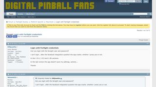 Login with FarSight credentials - Digital Pinball Fans