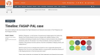 Timeline: FASAP-PAL case - Rappler