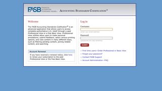 Login - FASB Accounting Standards Codification