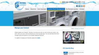 Manage your FasCard - National Laundry Equipment