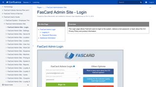 FasCard Admin Site - Login - FasCard Documentation - Confluence