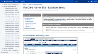 FasCard Admin Site - Location Setup - CCI Documentation