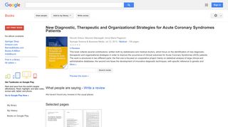 New Diagnostic, Therapeutic and Organizational Strategies for ... - Google Books Result