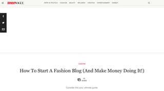 How To Start A Fashion Blog (And Make Money Doing It!) - Teen Vogue