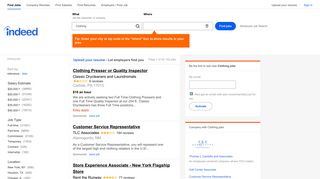 Clothing Jobs, Employment | Indeed.com