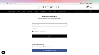 Customer Login - Retro, Indie and Unique Fashion - Chicwish
