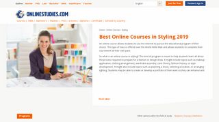 Top Online Courses in Styling 2019 - OnlineStudies