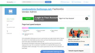 Access vendoradmin.fashiongo.net. FashionGo Vendor Admin