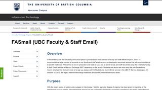 FASmail (UBC Faculty & Staff Email) | UBC Information Technology