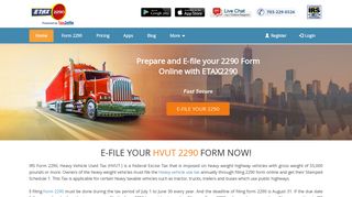 E-file IRS Form 2290 Online | Heavy Vehicle Use Truck Tax